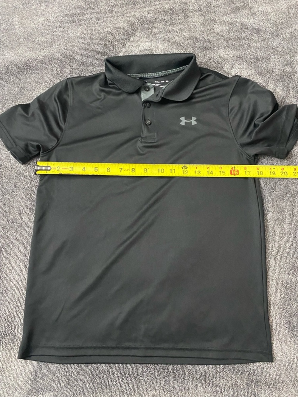 Under Armour Boys HeatGear Performance Polo Shirt Black YXL - Picture 6 of 7